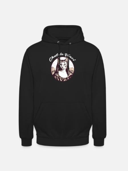 Da Vinci's cat - Unisex Hoodie - black