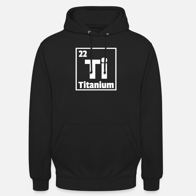 Titan Ti Periodensystem der Elemente - Unisex Hoodie - Schwarz