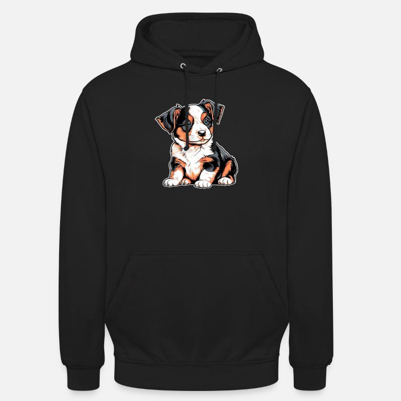 Chiot mignon - Sweat-shirt à capuche unisexe - noir