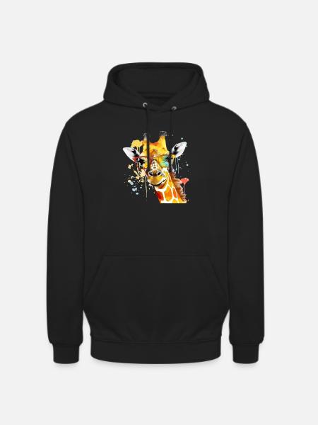 Helsy, die Giraffe - Unisex Hoodie - Schwarz