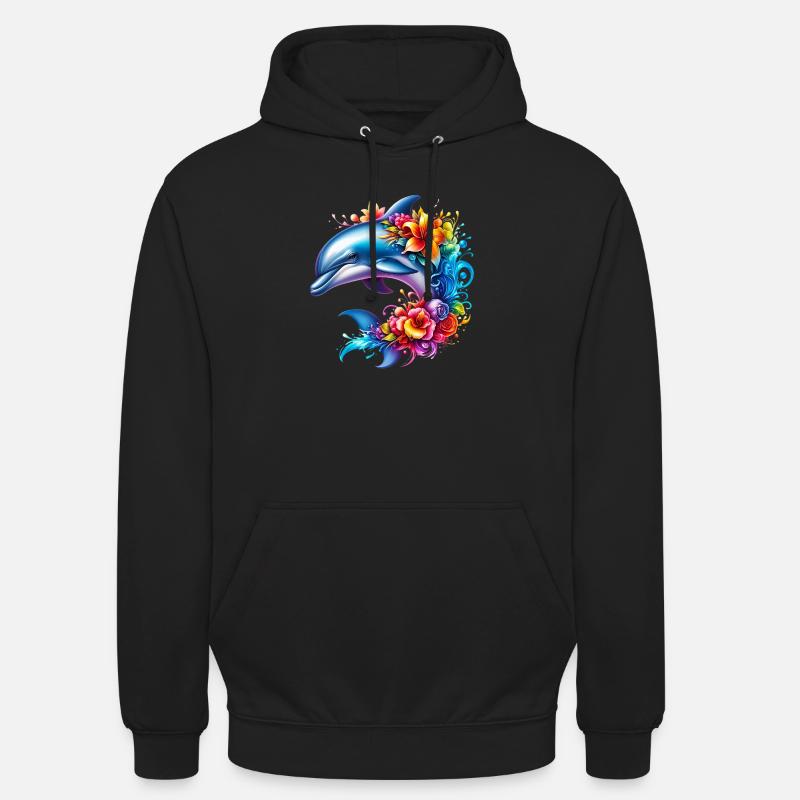 Delfin - Unisex Hoodie - Schwarz