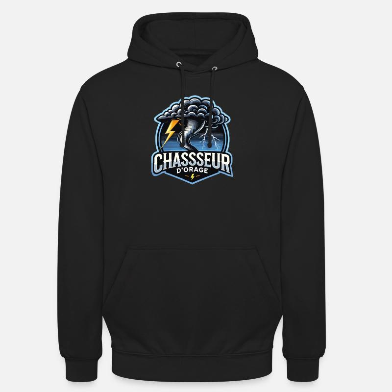 chasseur d'orage - Sweat-shirt à capuche unisexe - noir