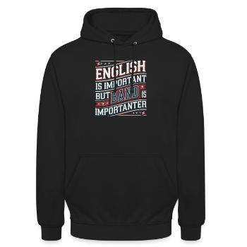 Design amusant pour les musiciens - Sweat-shirt à capuche unisexe - noir - Devant - Alina (178cm) & Michal (187cm)