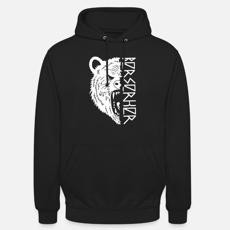 Guerrier ours blanc - Sweat-shirt à capuche unisexe - noir