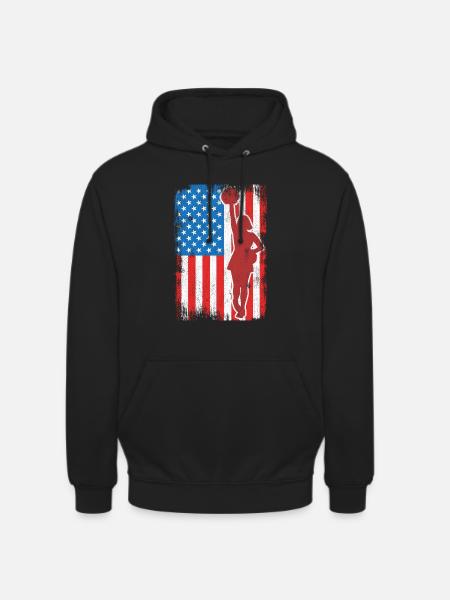 USA Patriotic Cheerleader - Unisex Hoodie - black