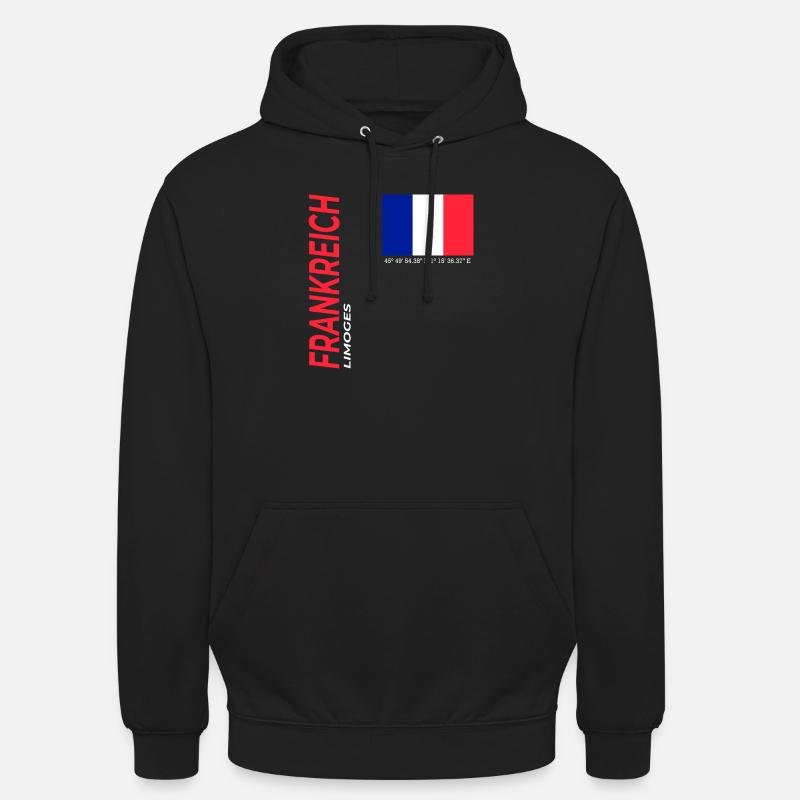 Limoges - Sweat-shirt à capuche unisexe - noir