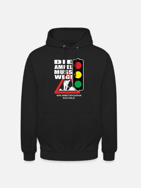 Die Ampel muss weg - Unisex Hoodie - Schwarz