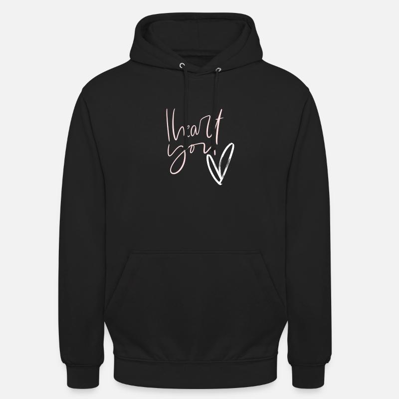 Je t'aime - Sweat-shirt à capuche unisexe - noir