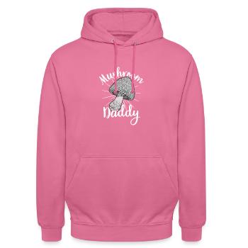 Pilzsammler Pilz Pilzjäger Pilzliebhaber Pilzfarm - Unisex Hoodie - Pink - Vorne - Alina (178cm) & Michal (187cm)