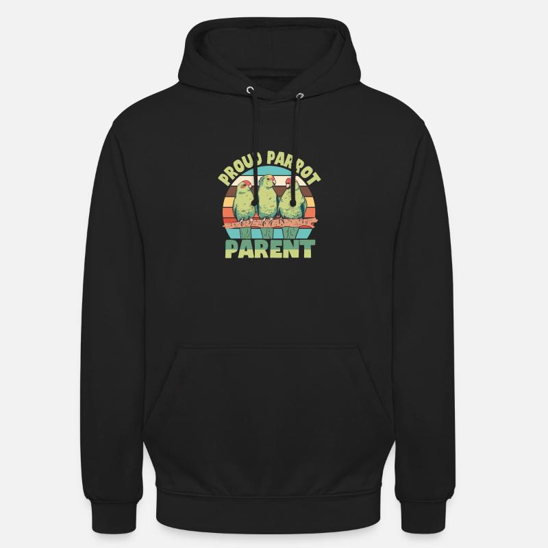 Perruche Perroquet Perroquet Propriétaire - Sweat-shirt à capuche unisexe - noir