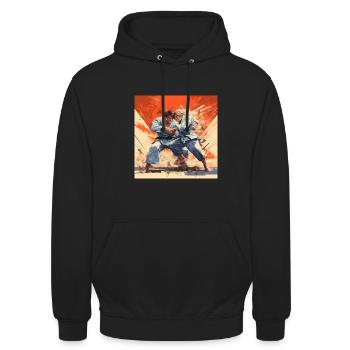 Manga Judo - Unisex Hoodie - black - Front - Alina (178cm) & Michal (187cm)