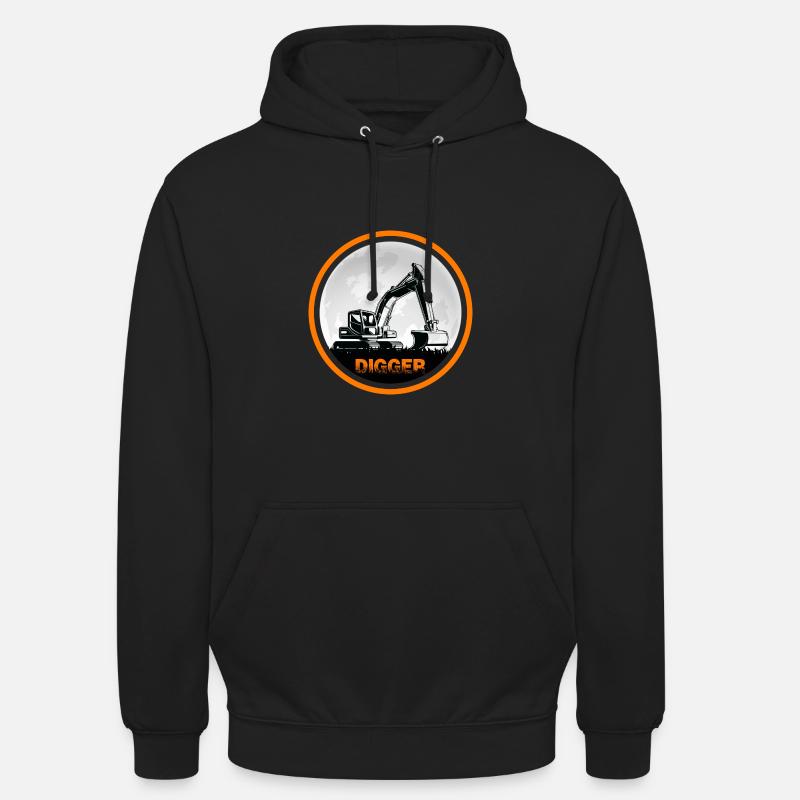 Baggerfahrer Bagger "Digger" Baggerschaufel - Unisex Hoodie - Schwarz