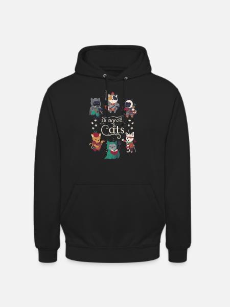 Dungeons und Katzen - Unisex Hoodie - Schwarz
