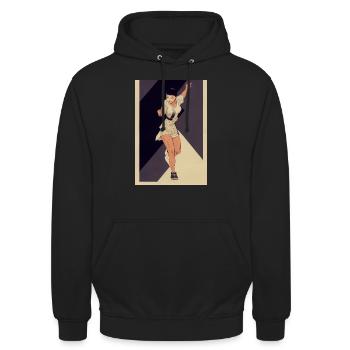 Ms. Sports Japanese - Unisex Hoodie - black - Front - Alina (178cm) & Michal (187cm)
