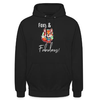 Foxy and fabulous! - Unisex Hoodie - black - Front - Alina (178cm) & Michal (187cm)