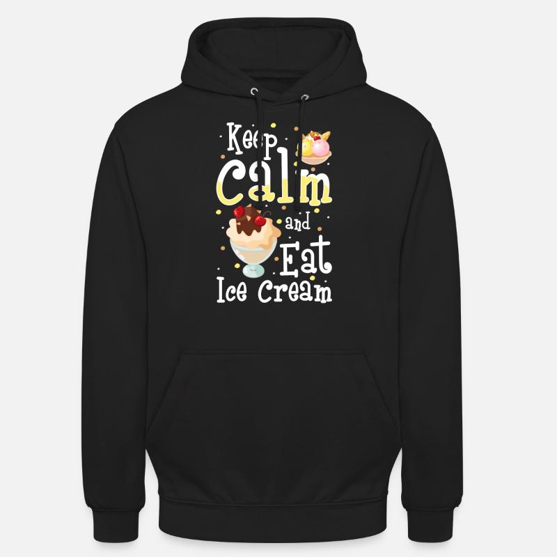 Eiscreme Eiskugel Süßigkeiten Softeis - Unisex Hoodie - Schwarz