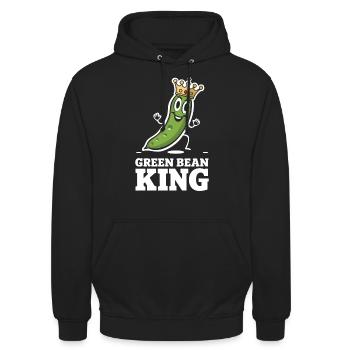 Grüne Bohnen - Unisex Hoodie - Schwarz - Vorne - Alina (178cm) & Michal (187cm)