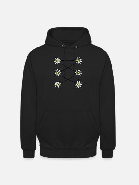 Edelweiss Dirndl - Unisex Hoodie - Schwarz