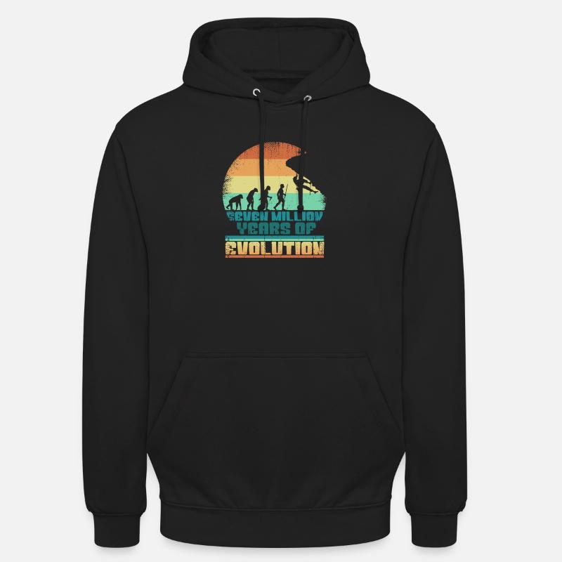 Climbers Climbing Bouldering Evolution 005-144 - Unisex Hoodie - black