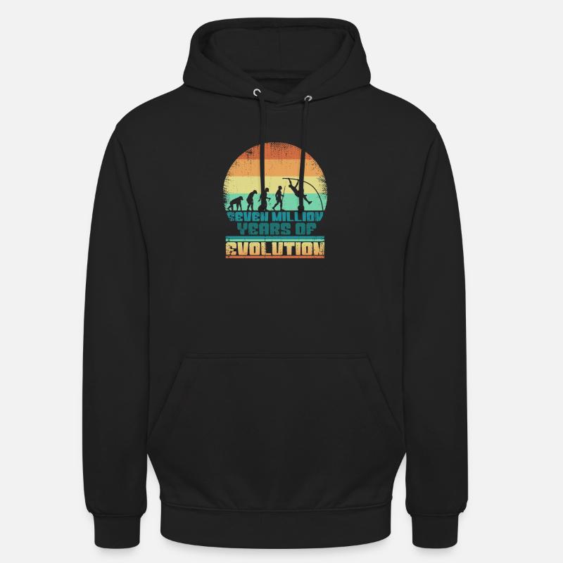 Stabhochsprung Evolution Geschenkidee 005-189 - Unisex Hoodie - Schwarz