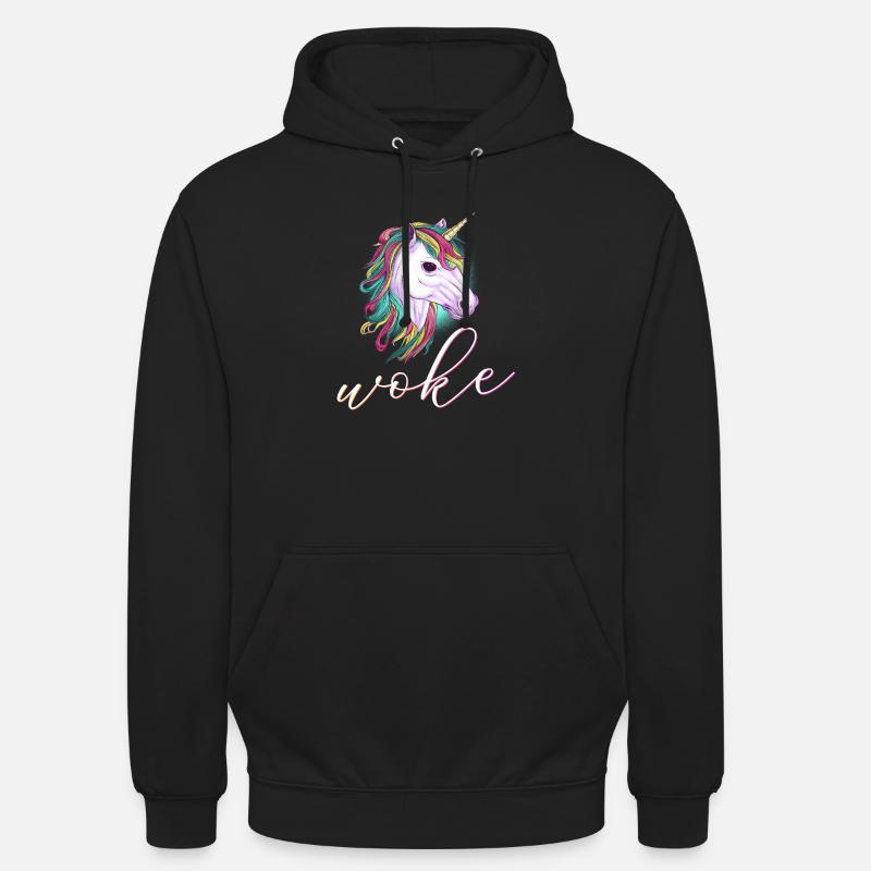 Autodérision : WOKE - Sweat-shirt à capuche unisexe - noir