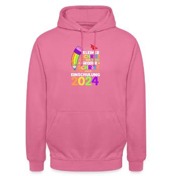 1st Grade Schoolchild Back to School Enrollment - Unisex Hoodie - pink - Front - Alina (178cm) & Michal (187cm)