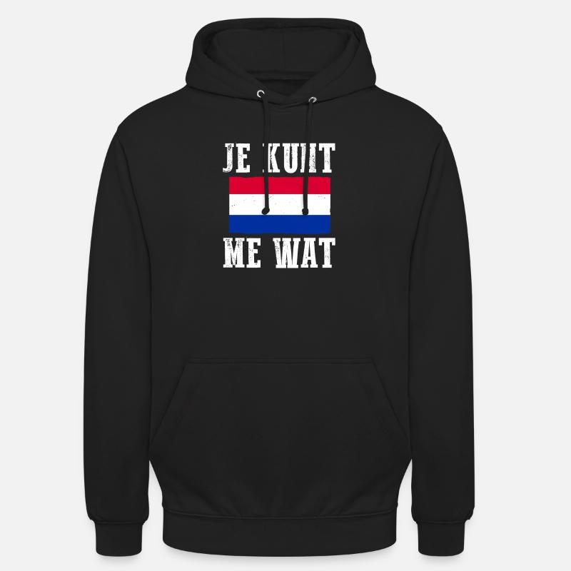 Pays-Bas Pays-Bas - Sweat-shirt à capuche unisexe - noir