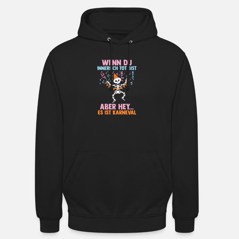 Costume de carnaval Carnaval - Sweat-shirt à capuche unisexe - noir