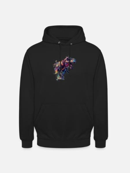 T Rex Klecks - Unisex Hoodie - Schwarz