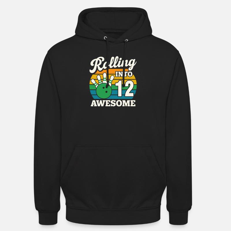 Rolling Into 12s Bowling Celebration - Unisex Hoodie - black