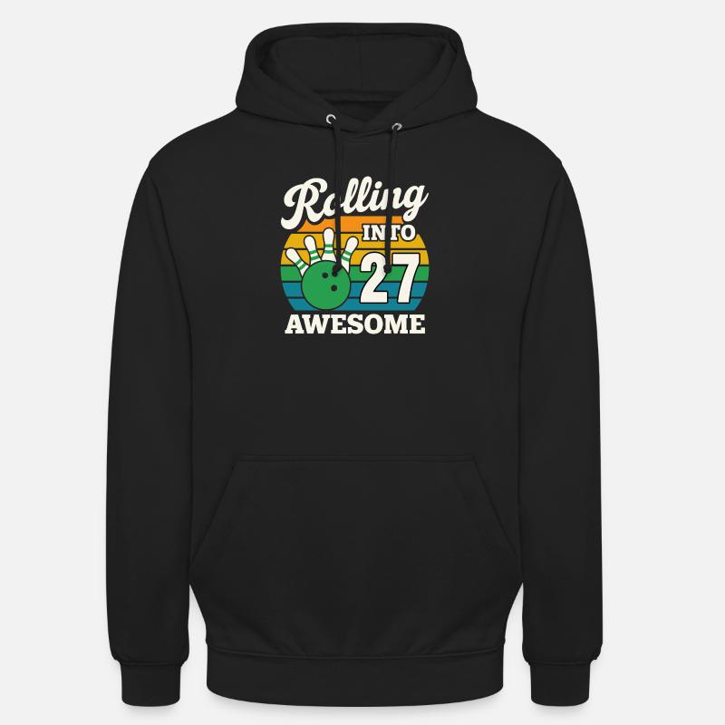 Bowling 27 Célébration Anniversaire Graphique - Sweat-shirt à capuche unisexe - noir