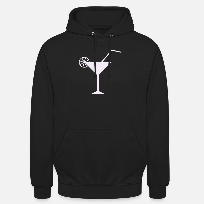 Design élégant de cocktail au citron - Sweat-shirt à capuche unisexe - noir