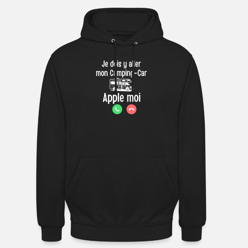 CampingCar Apple moi - Sweat-shirt à capuche unisexe - noir