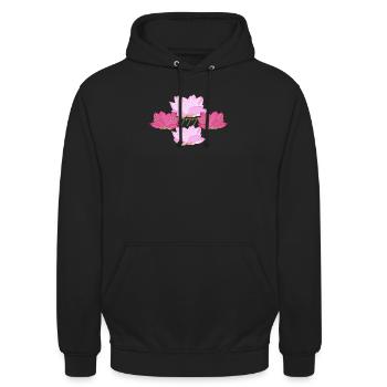 Spiritual Lotus 777 Angel number - Unisex Hoodie - black - Front - Alina (178cm) & Michal (187cm)