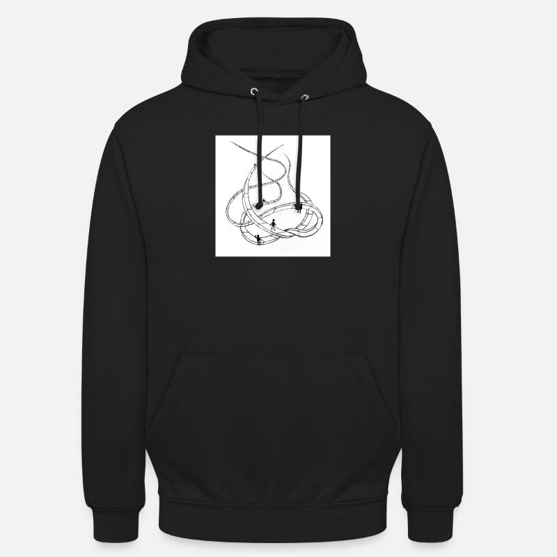 Multi-layered looping paths - Unisex Hoodie - black
