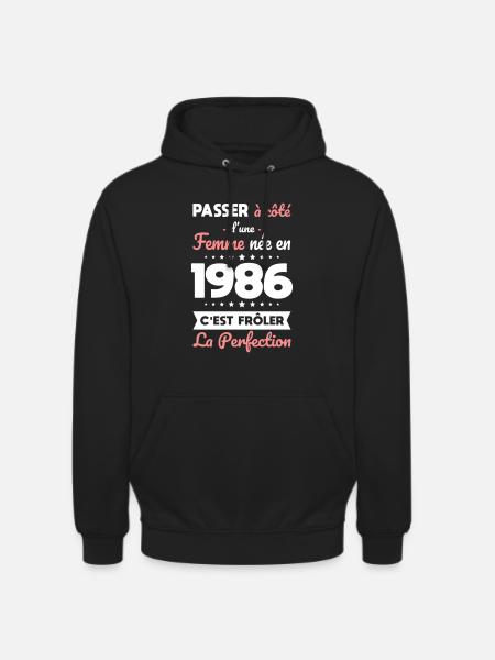 Geboren 1986 – Perfektion nahe - Unisex Hoodie - Schwarz