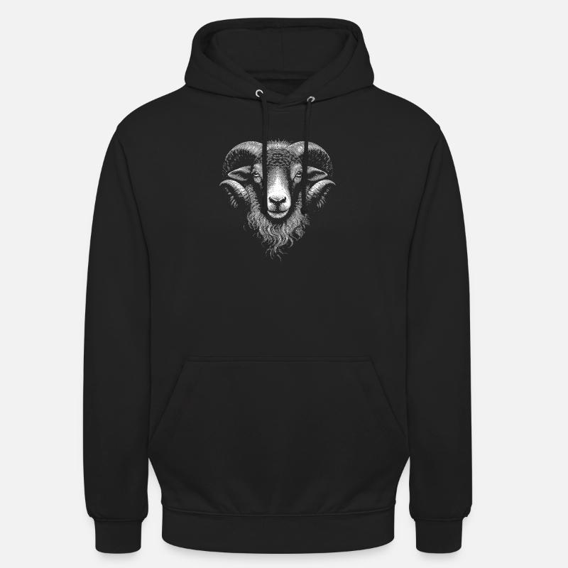 Schafbock - Unisex Hoodie - Schwarz