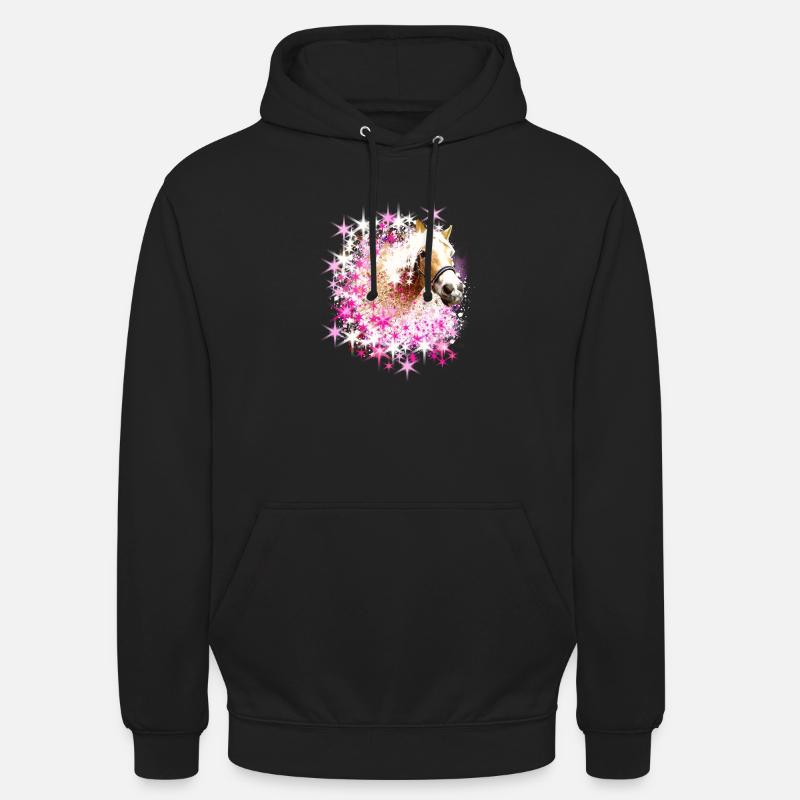 pferd,haflinger, graffiti, malerei,pferde,sterne - Unisex Hoodie - Schwarz