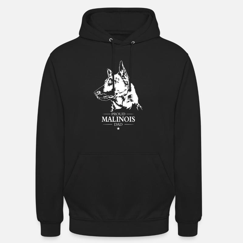 Malinois Papa Chien Chien Wilsigns - Sweat-shirt à capuche unisexe - noir