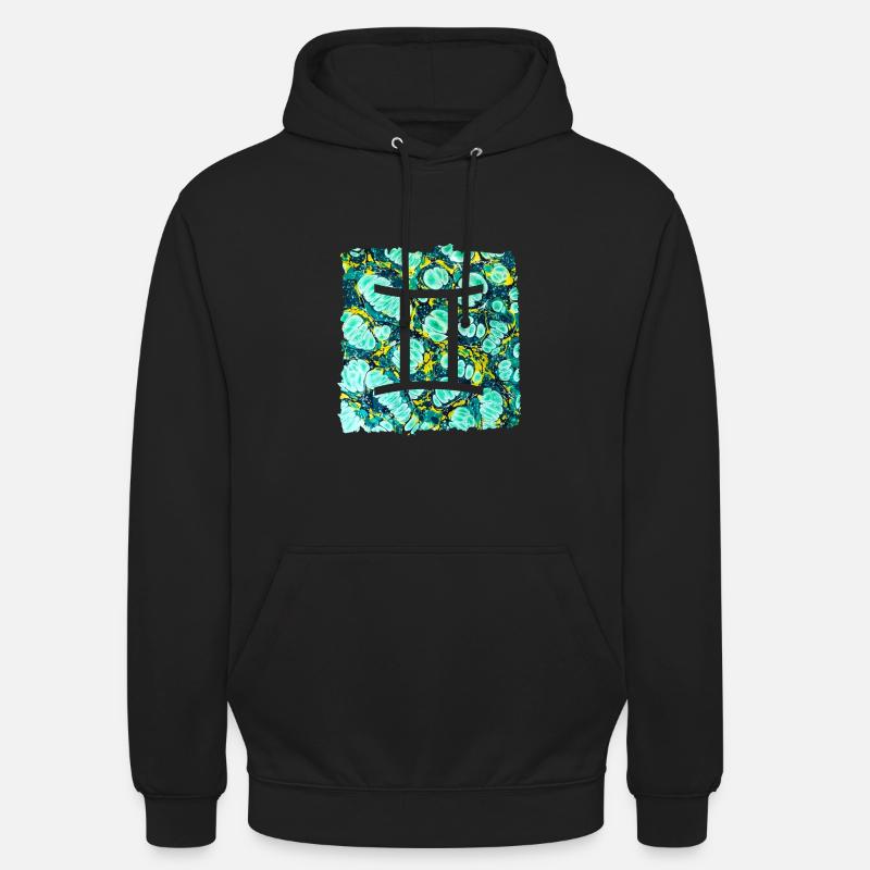 Gémeaux E 241 - Sweat-shirt à capuche unisexe - noir