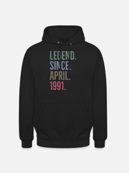 Legend Since April 1991 - Unisex Hoodie - black