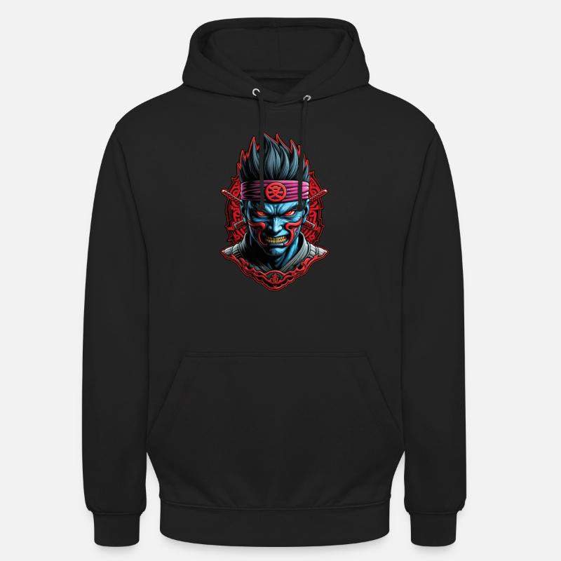 Samurai-Krieger - Japan - Dämon - Unisex Hoodie - Schwarz