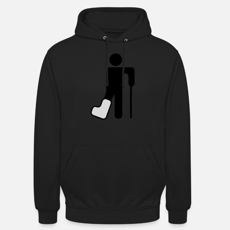 broken_leg - Sweat-shirt à capuche unisexe - noir