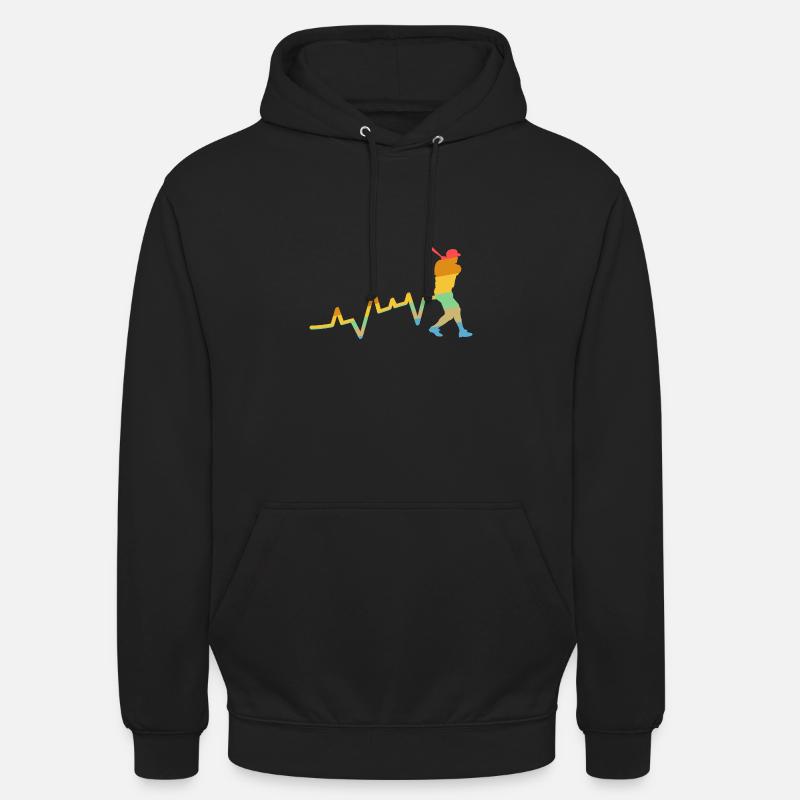 Baseballspieler Evolution Baseball - Unisex Hoodie - Schwarz