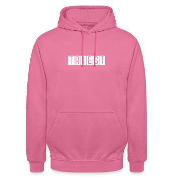 Triest Flughafentafel - Unisex Hoodie - Pink - Vorne - Alina (178cm) & Michal (187cm)