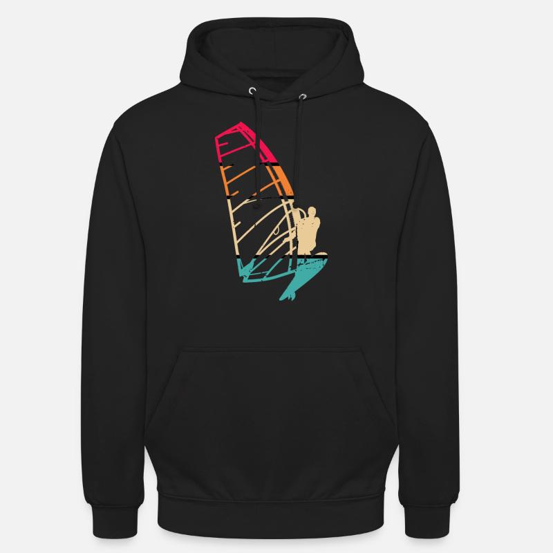 Kitesailing - Sweat-shirt à capuche unisexe - noir