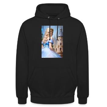 Princesse - Sweat-shirt à capuche unisexe - noir - Devant - Alina (178cm) & Michal (187cm)
