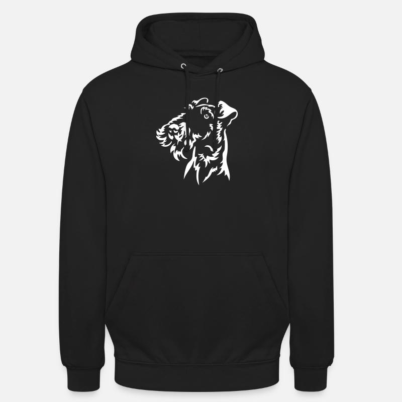 Foxterrier Kopf "Black Edition" - Unisex Hoodie - Schwarz