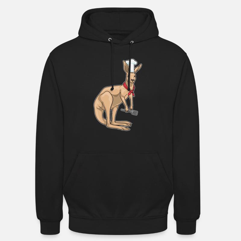Kangourou Cuisinier Spatule Cuisson - Sweat-shirt à capuche unisexe - noir