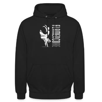 Flamencore White - Unisex Hoodie - black - Front - Alina (178cm) & Michal (187cm)